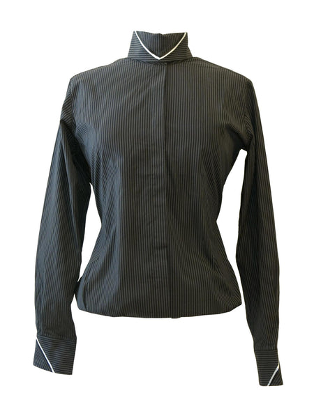 BLACK AND WHITE STRIPE HUNT BLOUSE
