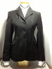 Show Jacket - Solid Black with Blue and White Piping